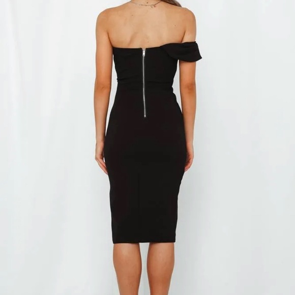 LIMELIGHT LOVER MIDI DRESS BLACK - Picture 4 of 5